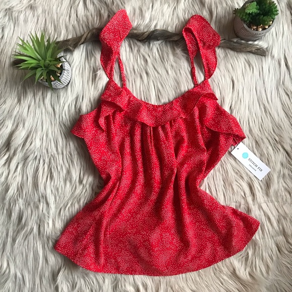 Collective Concepts Tops - • NWT Kalani Ruffle Trim Top •